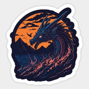 Tsunami Dragon Sticker